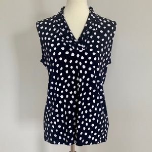 Anne Klein Triple Pleat Top